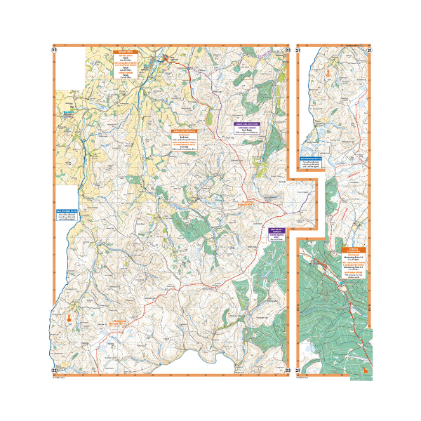 Harvey Spine Race Northern Pennine Way Map